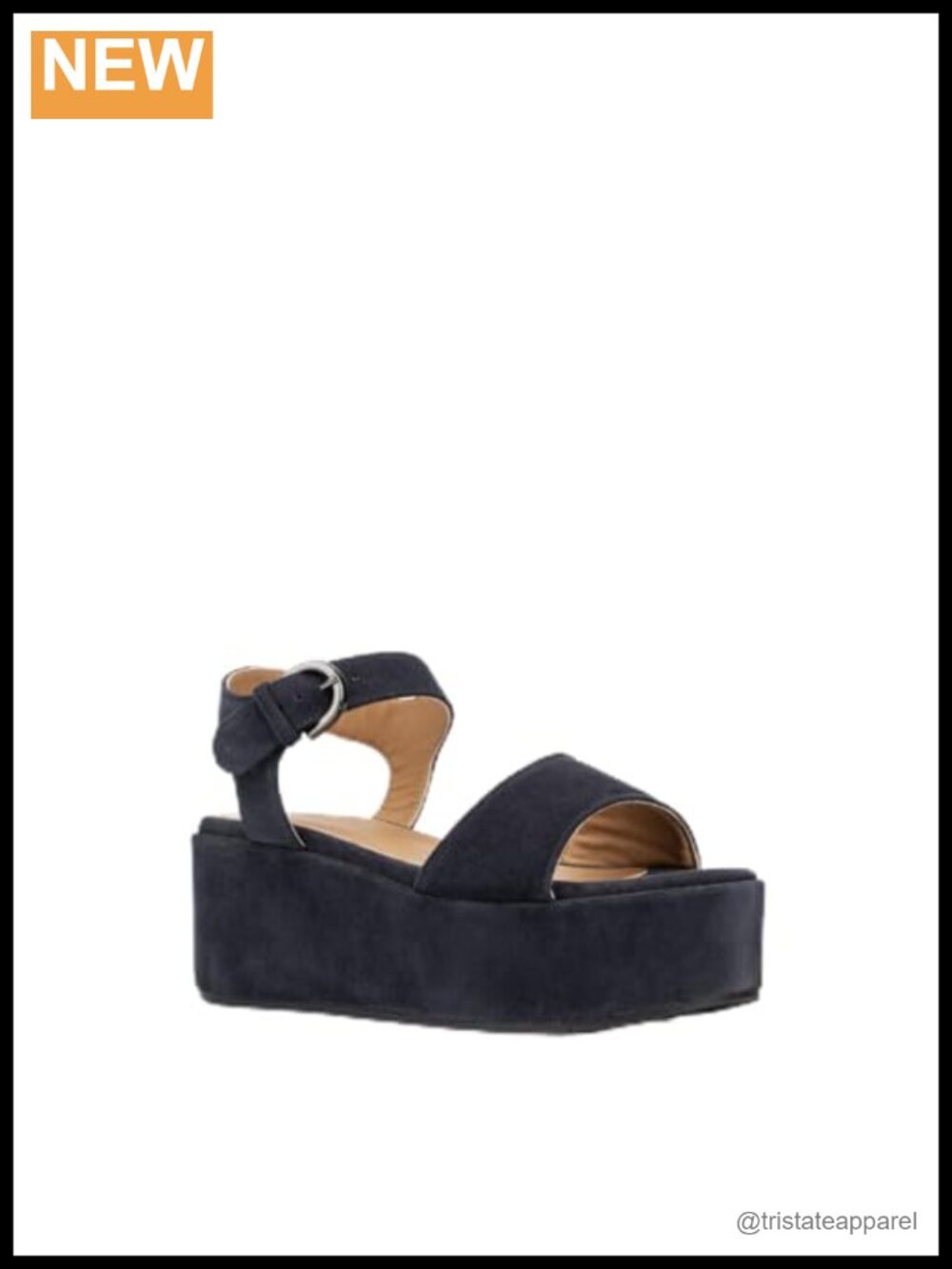 Made in Italy Suede Wedge Sandals with Adjustable Buckle and Leather Lining